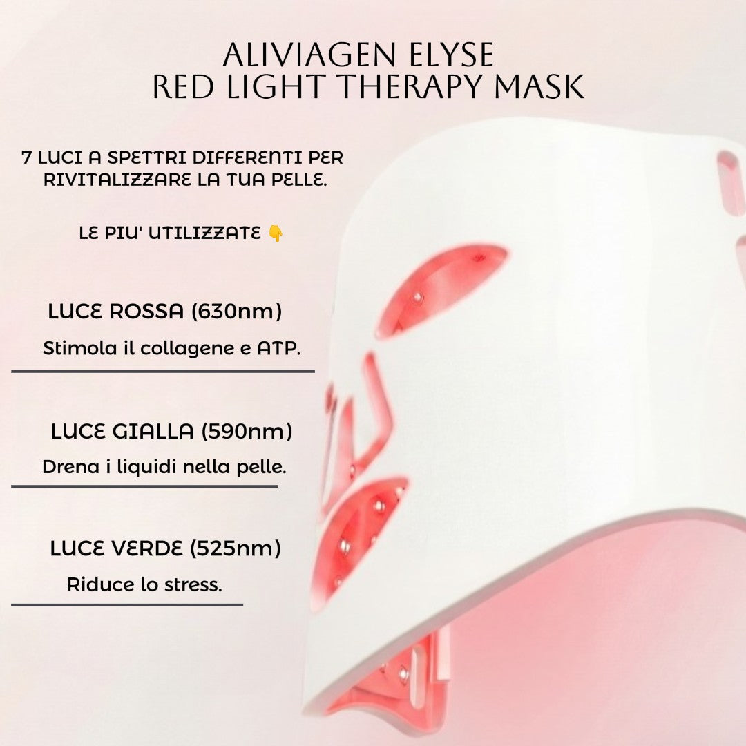 Aliviagen Elyse – Maschera LED in Silicone (Anti-Age & Acne)